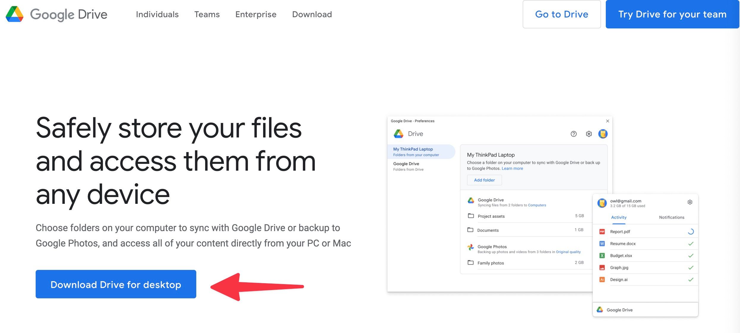 download Google Drive on Mac