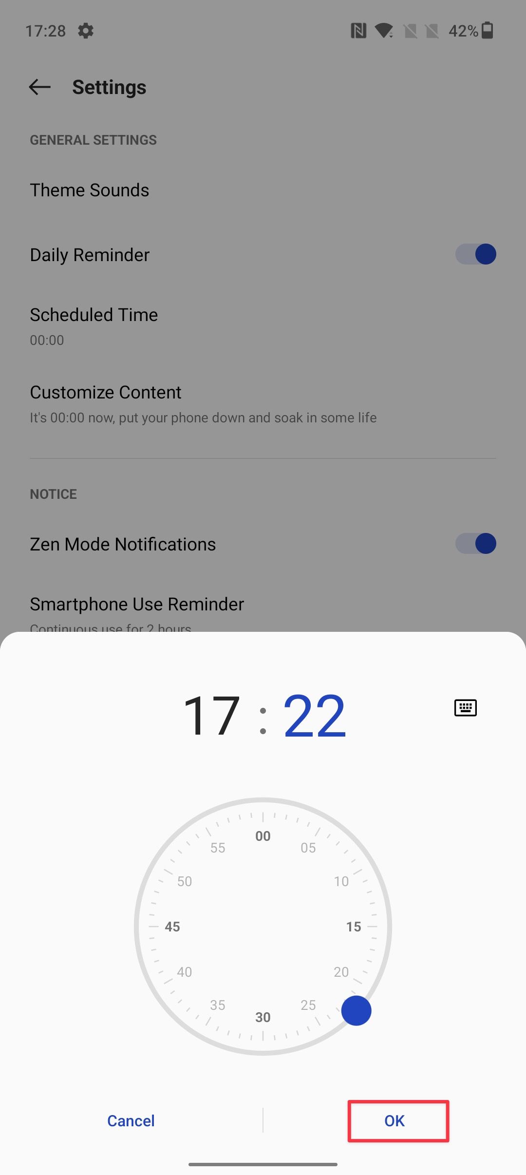 configure zen mode notification 3
