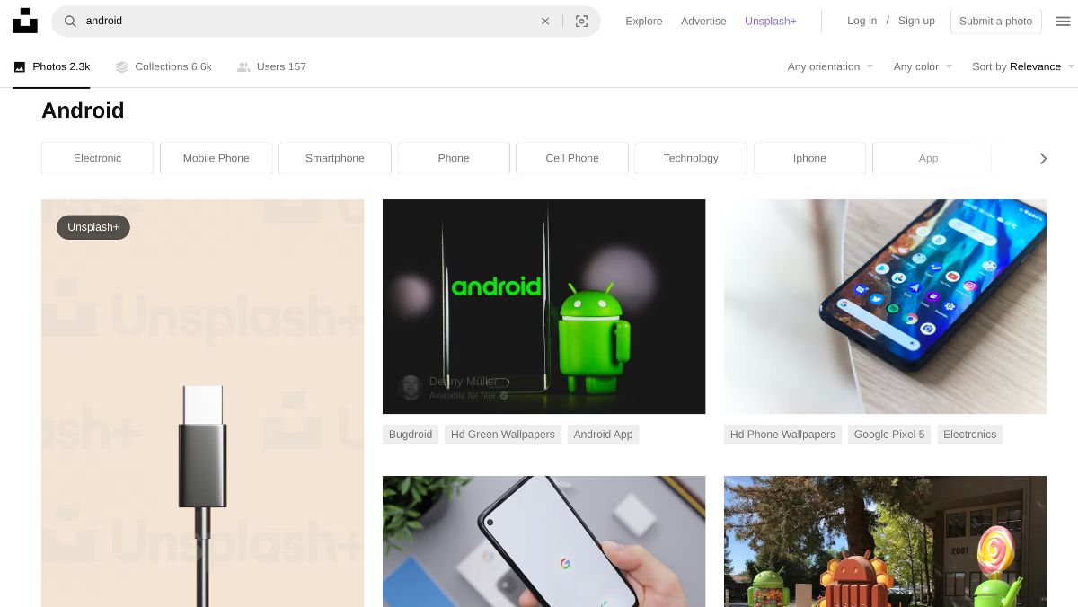 unsplash-android-search-page