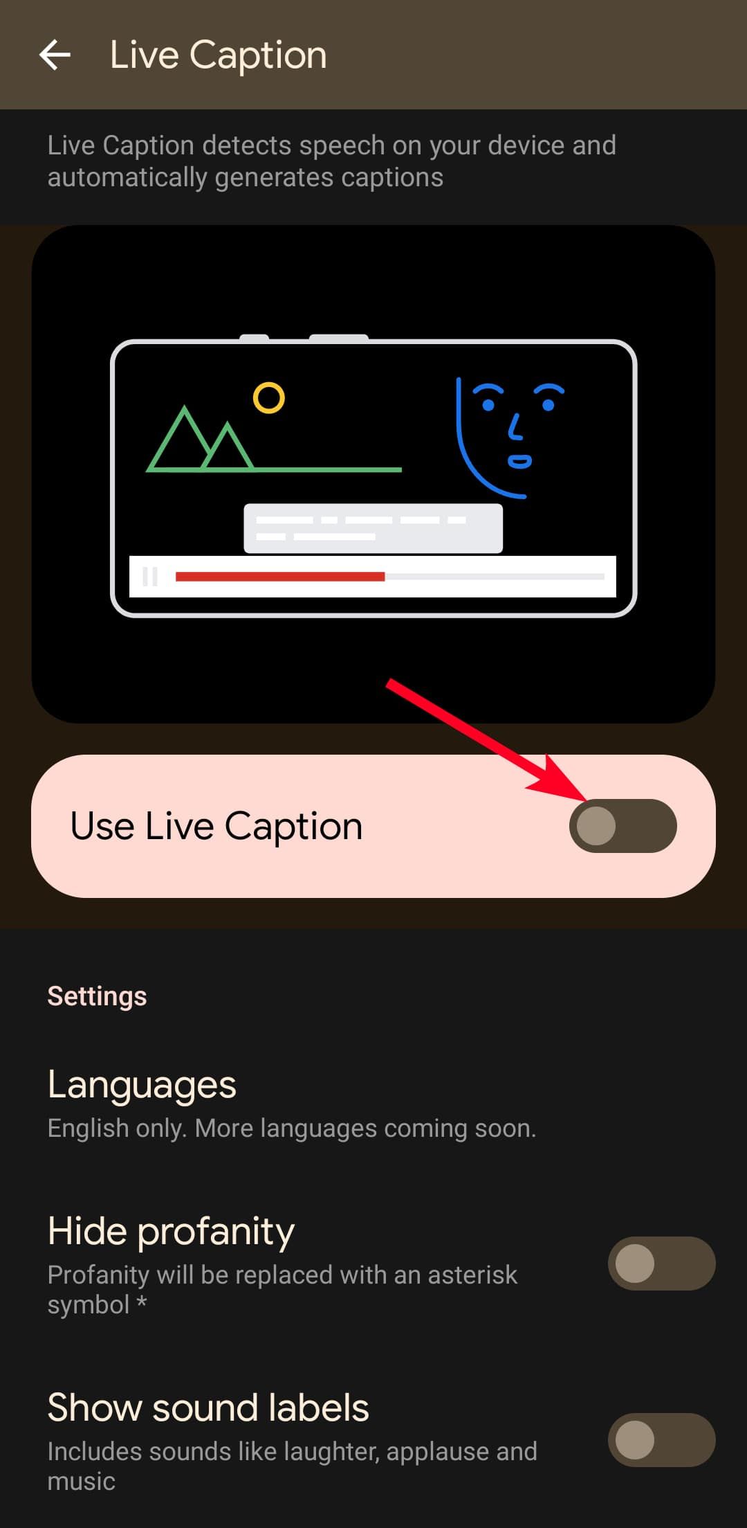 Use Live Caption option on Samsung phone