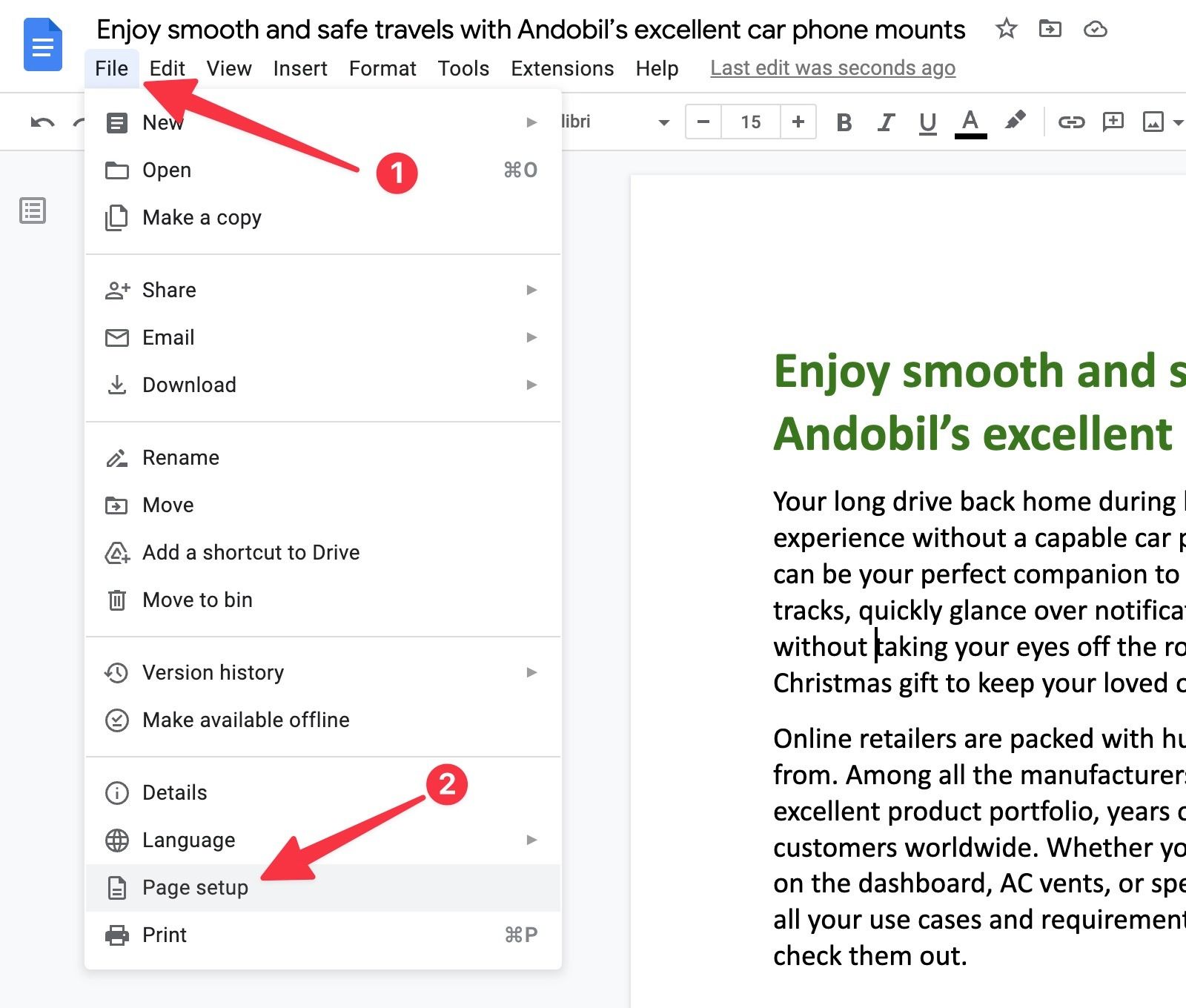 How to turn on and use Google Docs Pageless format