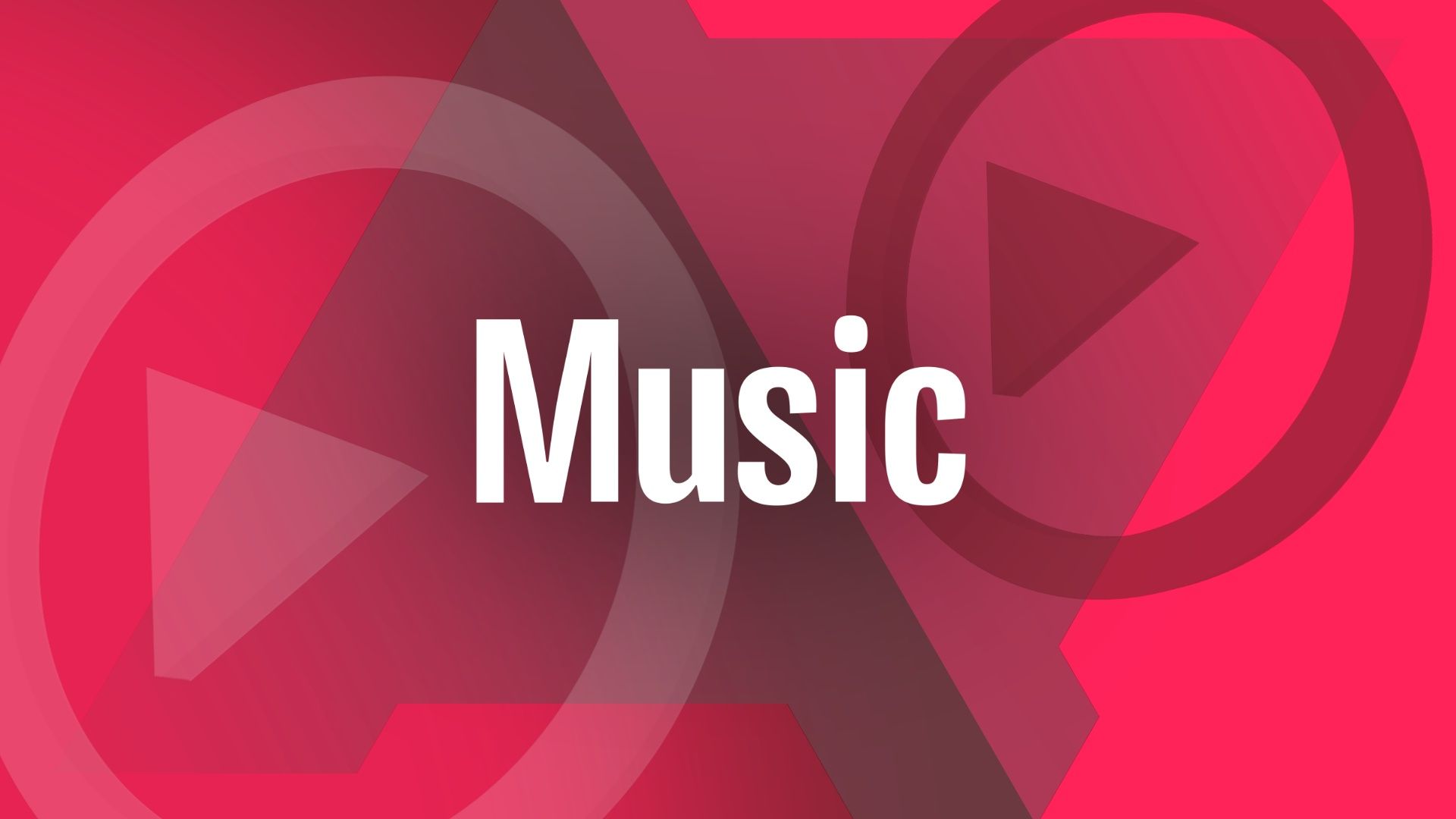 The YouTube Music logo against a red background