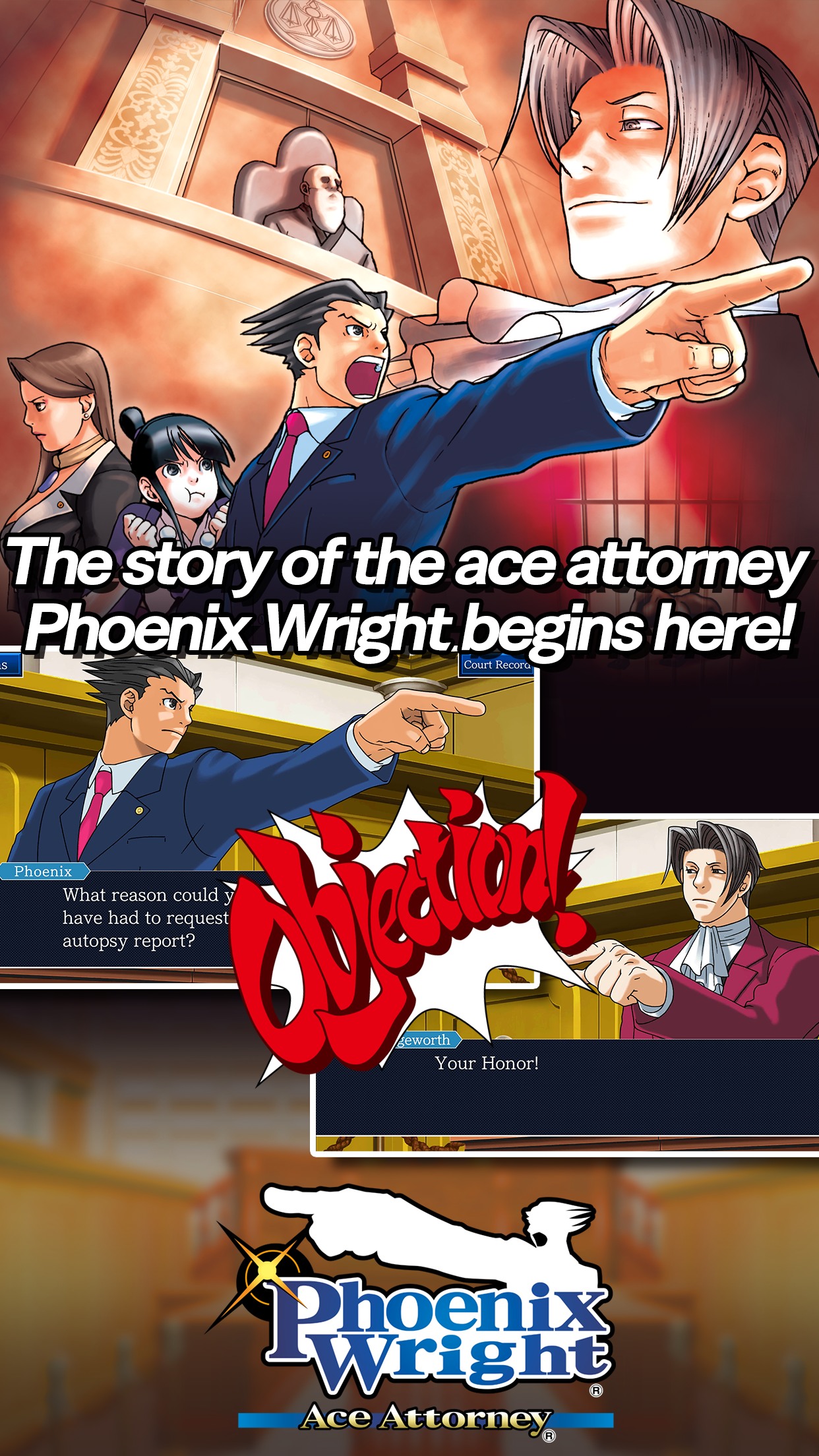 the best visual novels of the android trilogy Ace Attorney the story of Phoenix Wright starts here
