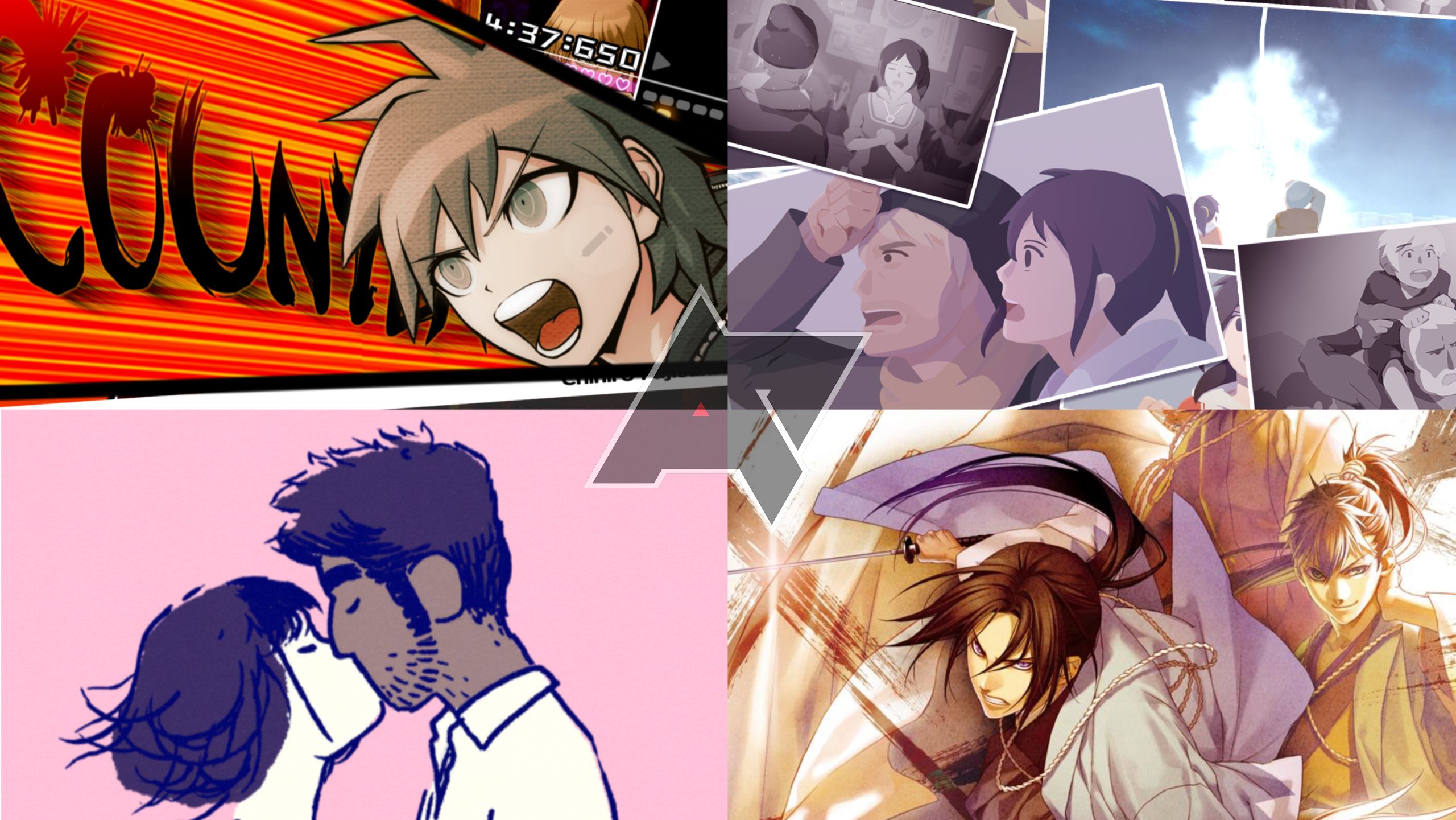 best-visual-novels-android-danganronpa-trigger-happy-havoc-opus-rocket-of-whispers-florence-hakuoki-collages