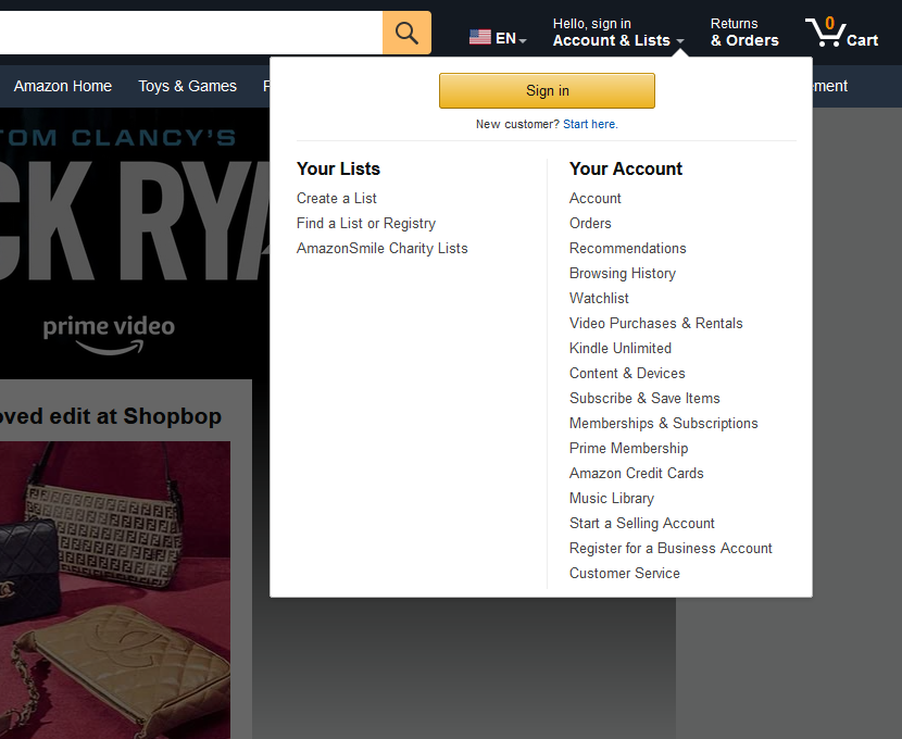 amazon-accounts-and-lists-sign-in