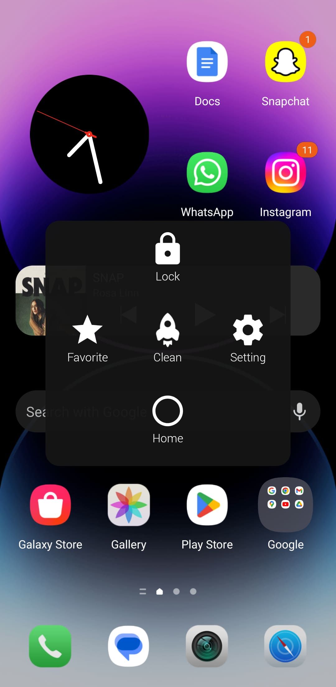 Screenshot of the assistive Touch app on Android