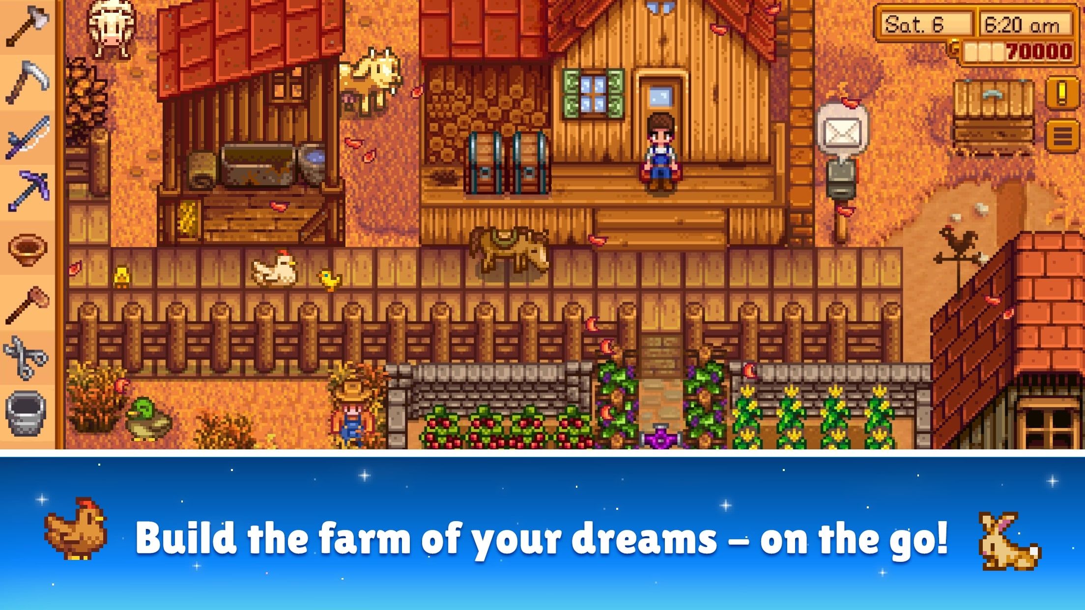 Stardew Valley showing a character next to their house