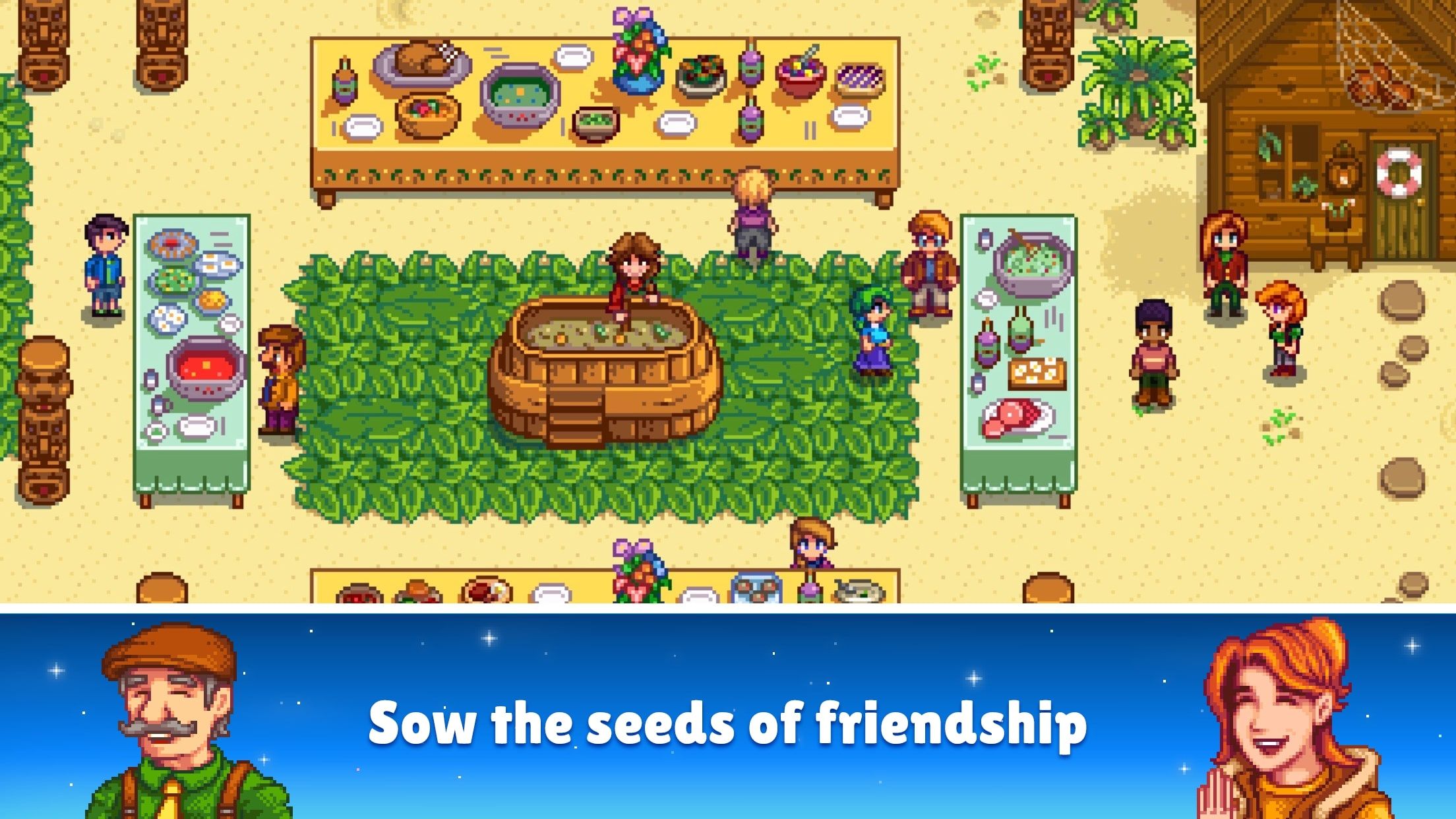 Stardew Valley showing how to build relationships with others