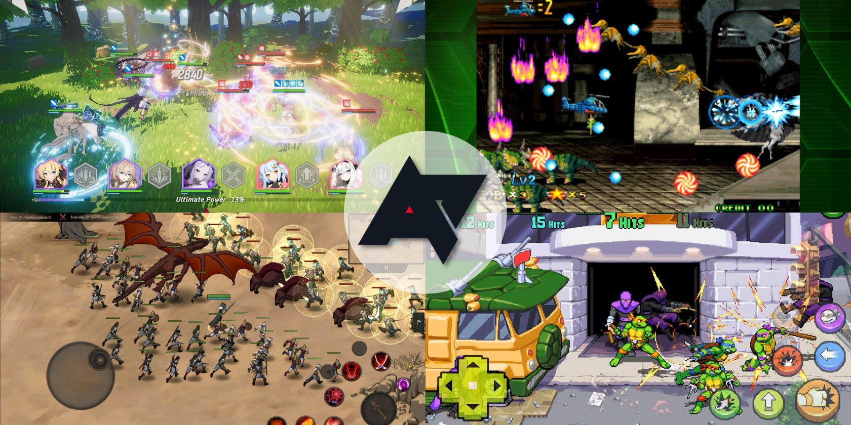 four games screenshots behind the android police logo
