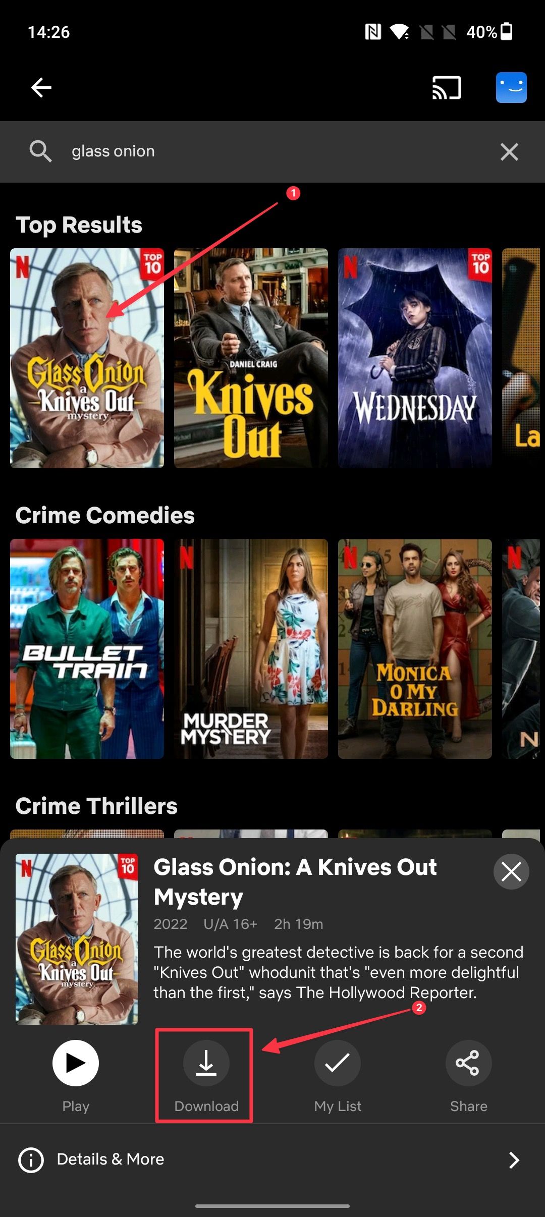 Download movies from Netflix on Android 4