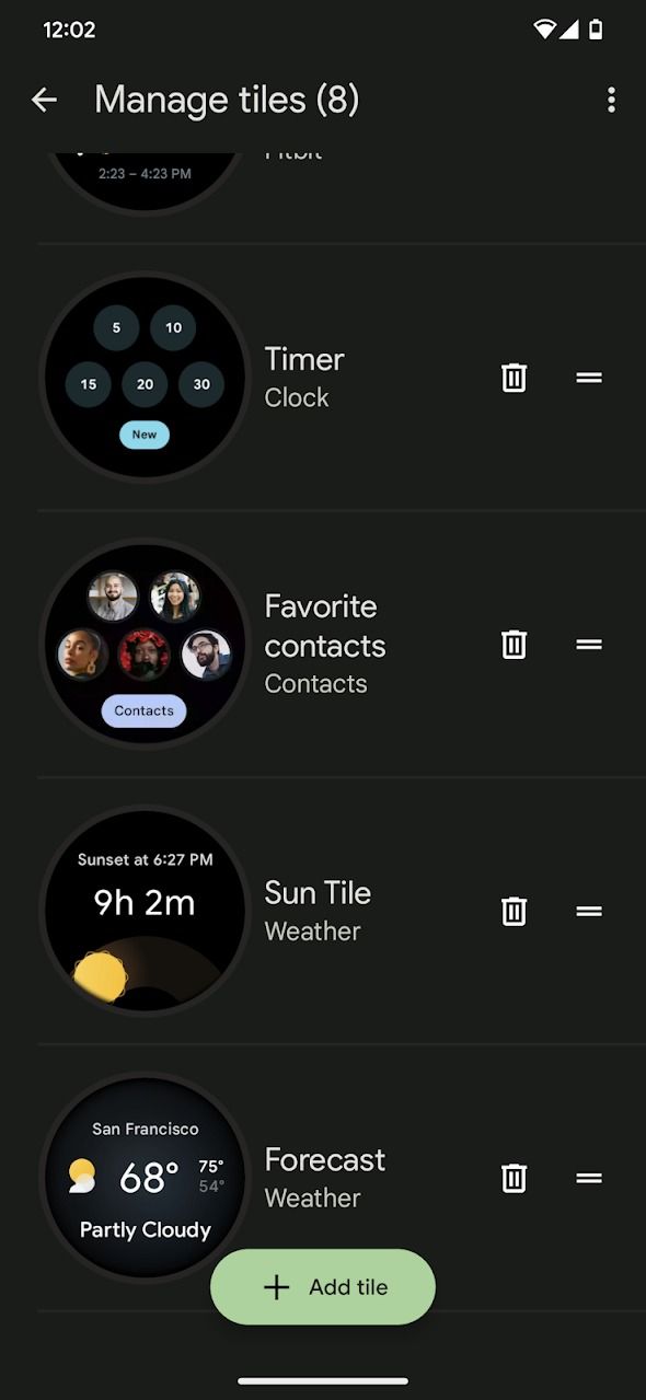 Manage the Favorite contacts tile on a Google Pixel Watch