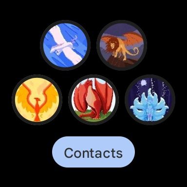 The Favorite contacts screen on a GOogle Pixel Watch