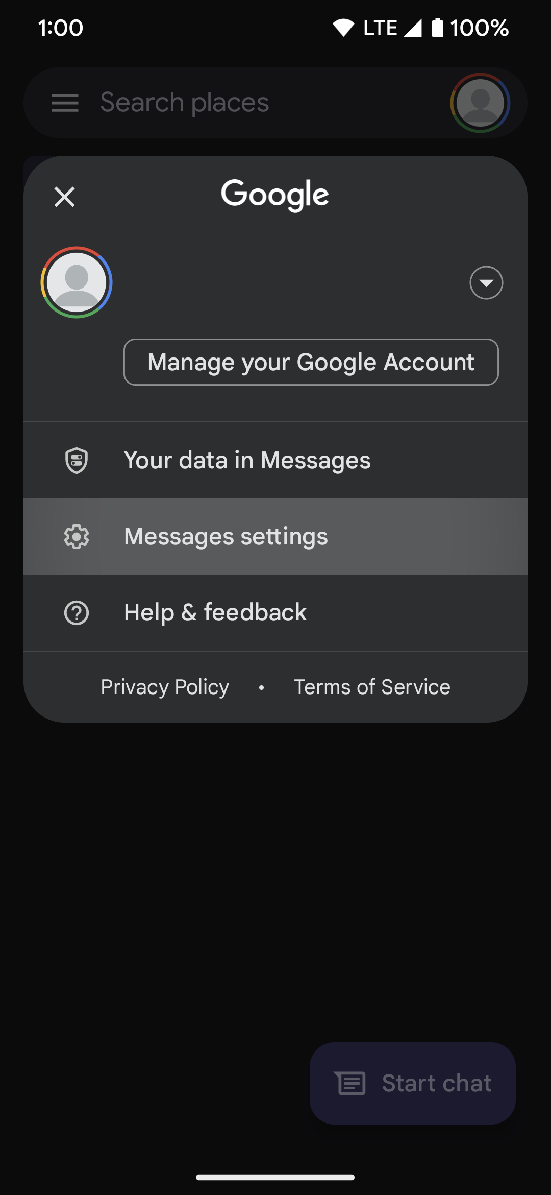 pixel phone google account window