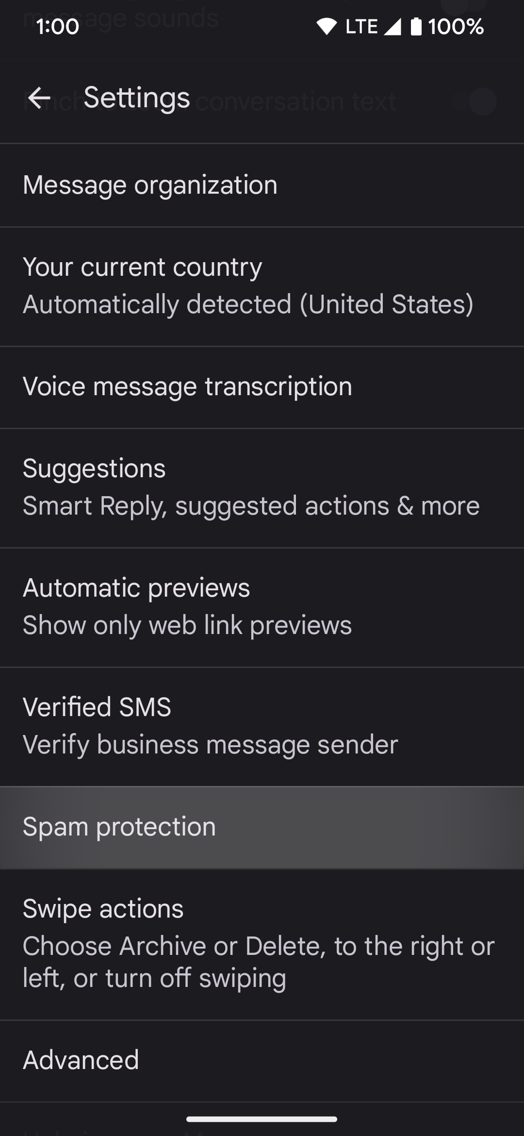 pixel phone messages settings