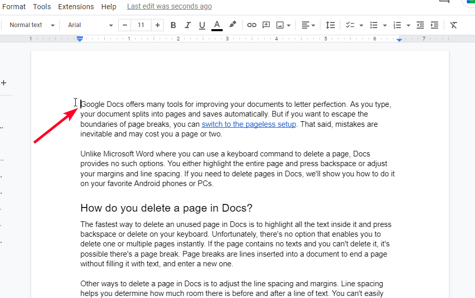 Highlighting text in Google Docs