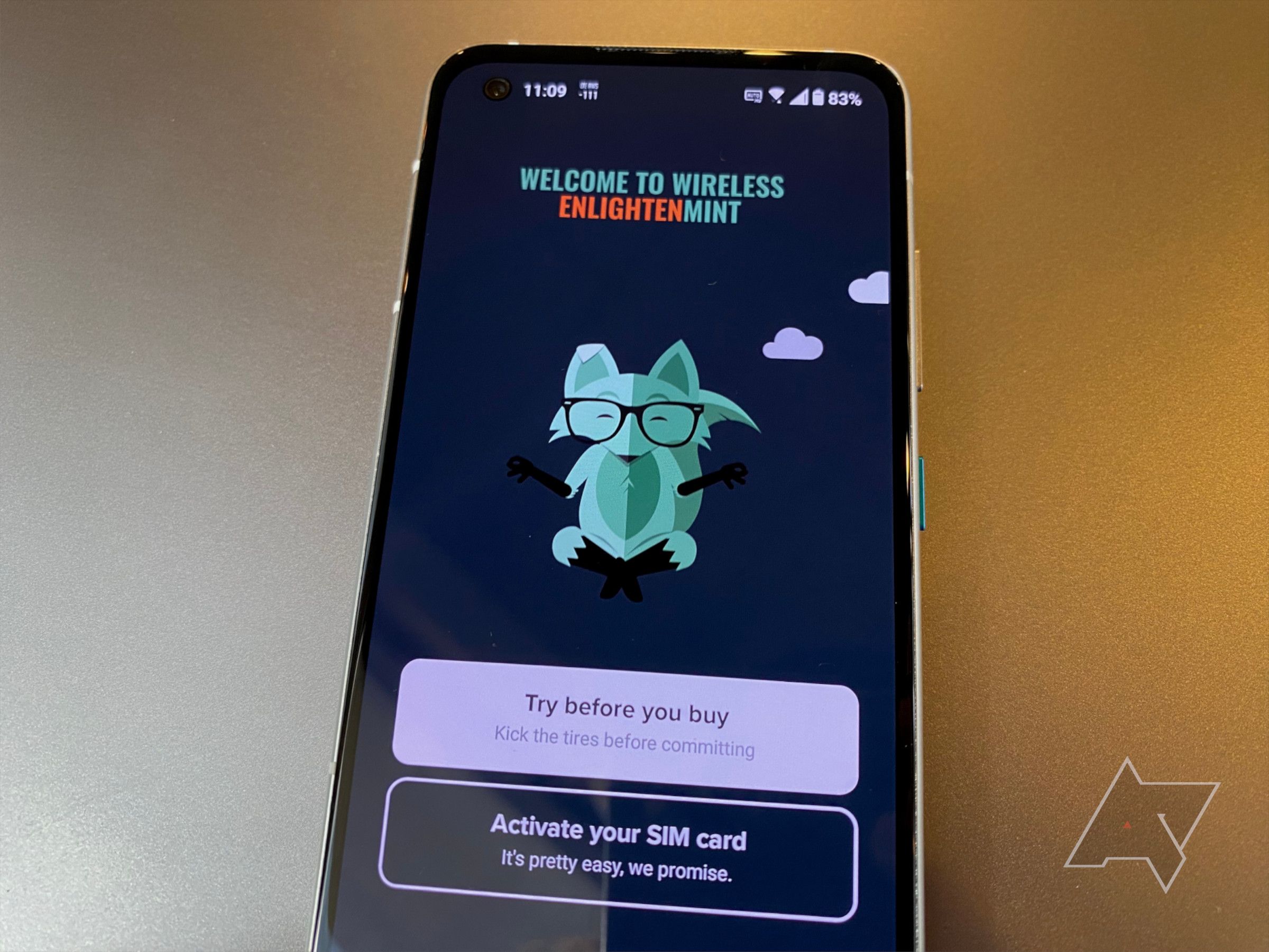 The Mint Mobile app on an ASUS Zenfone 8