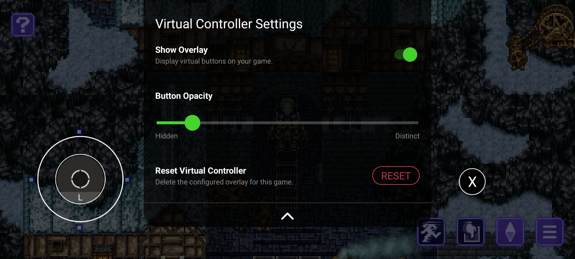Razer Kishi Virtual Controller mode button opacity
