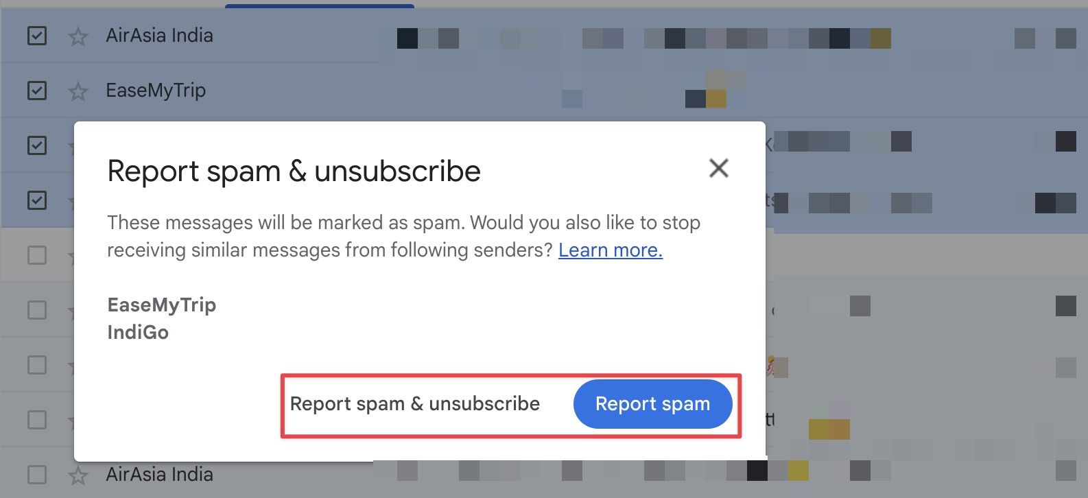 Laporkan email sebagai email spam 5