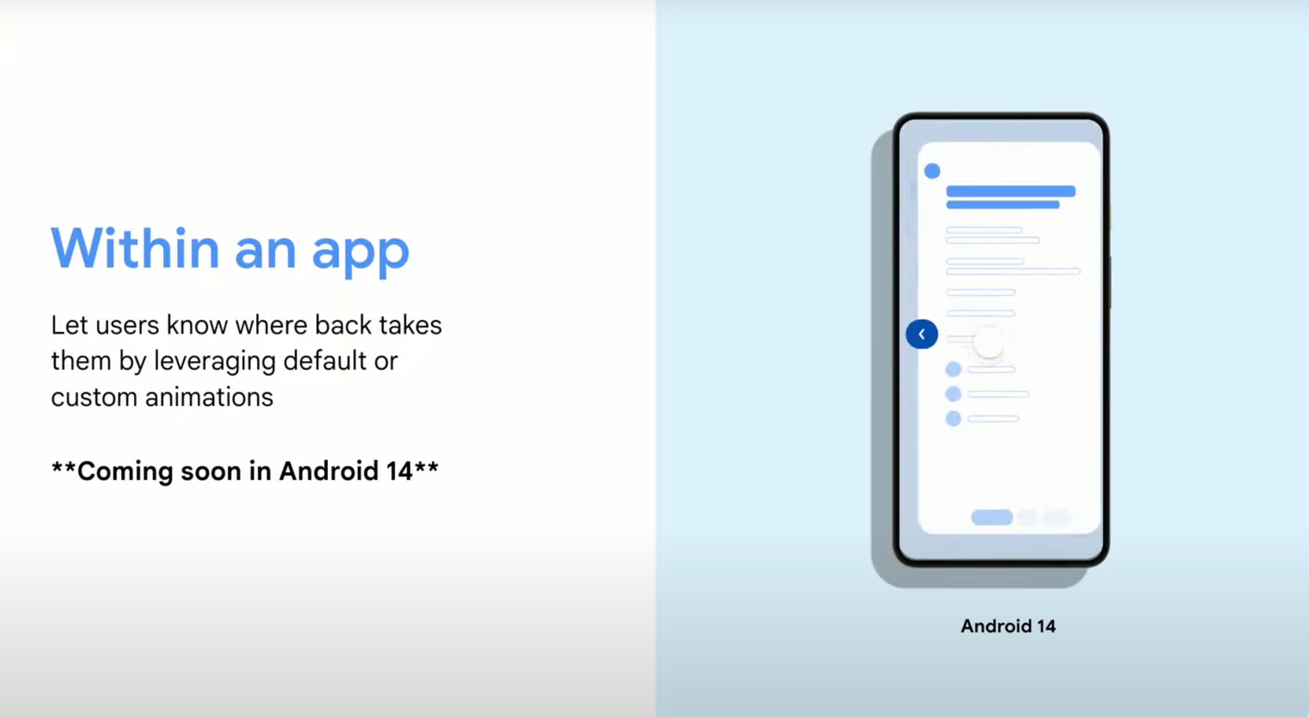 Custom animations coming soon in Android 14