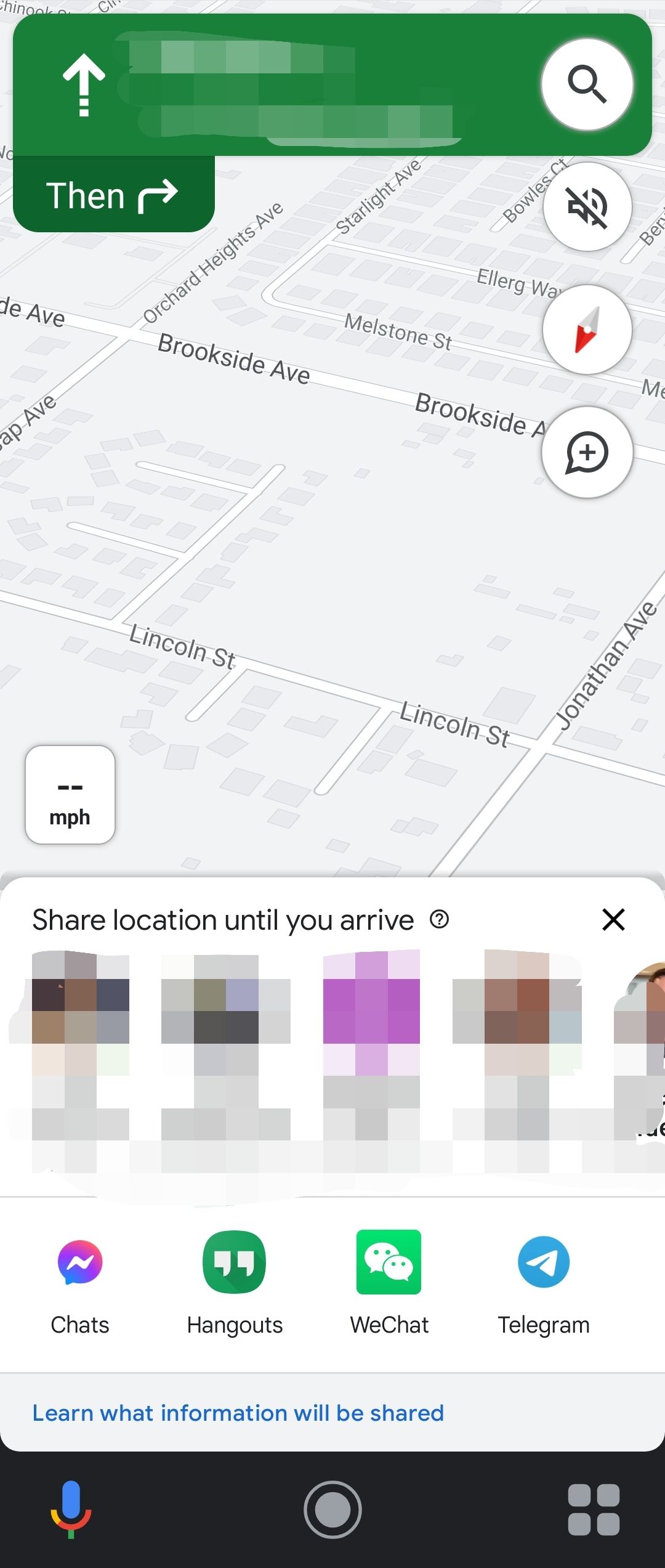 Here is the second step to sharing estimated arrival time on Google Maps 