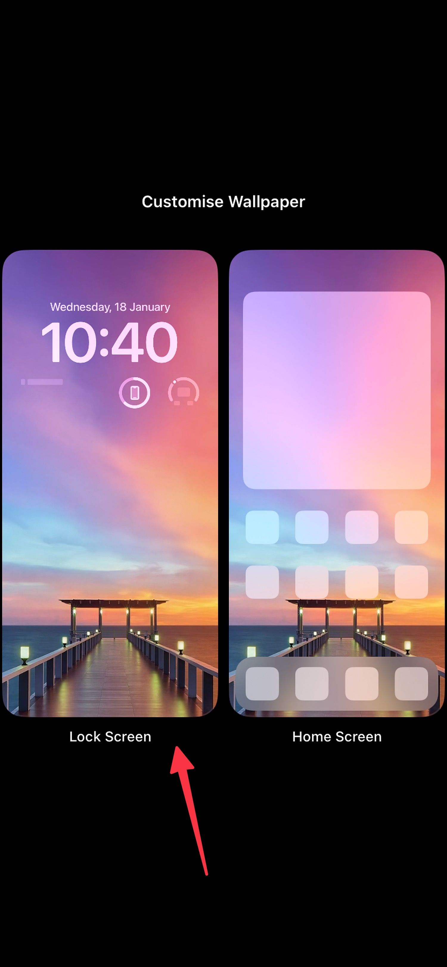 Select your lock screen.