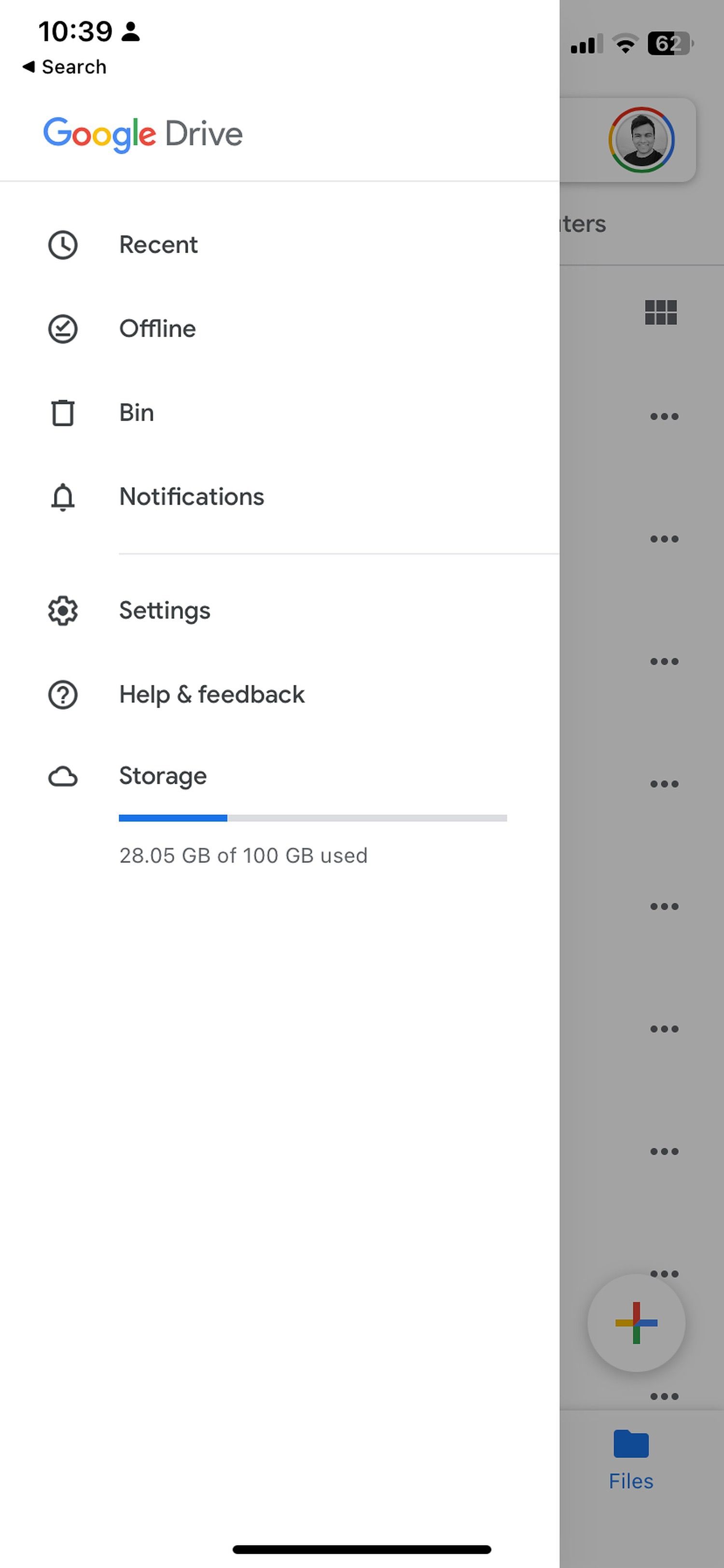 Check your Google Drive storage usage.