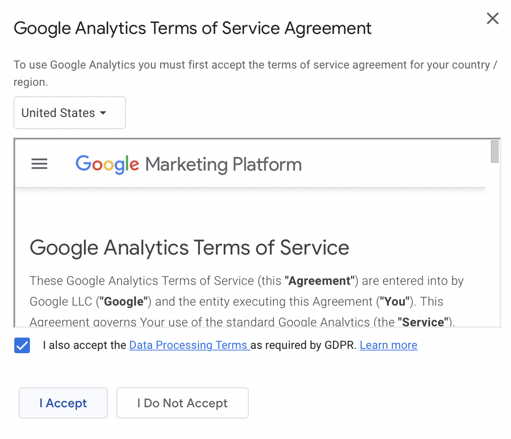 04 Google Analytics Terms of Service Agreement