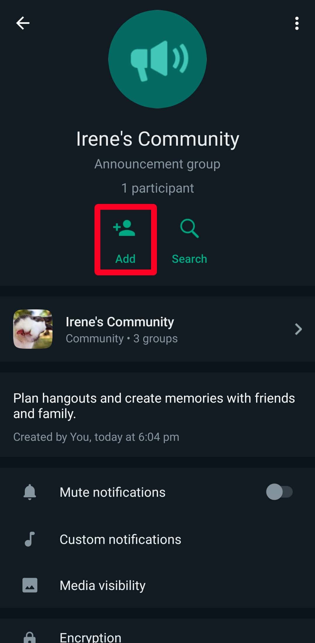 add members to WhatsApp community