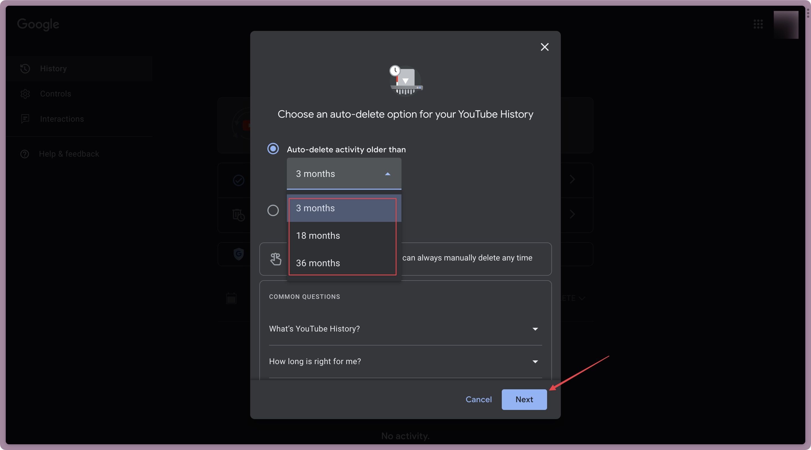 How to delete discount history in youtube ipad