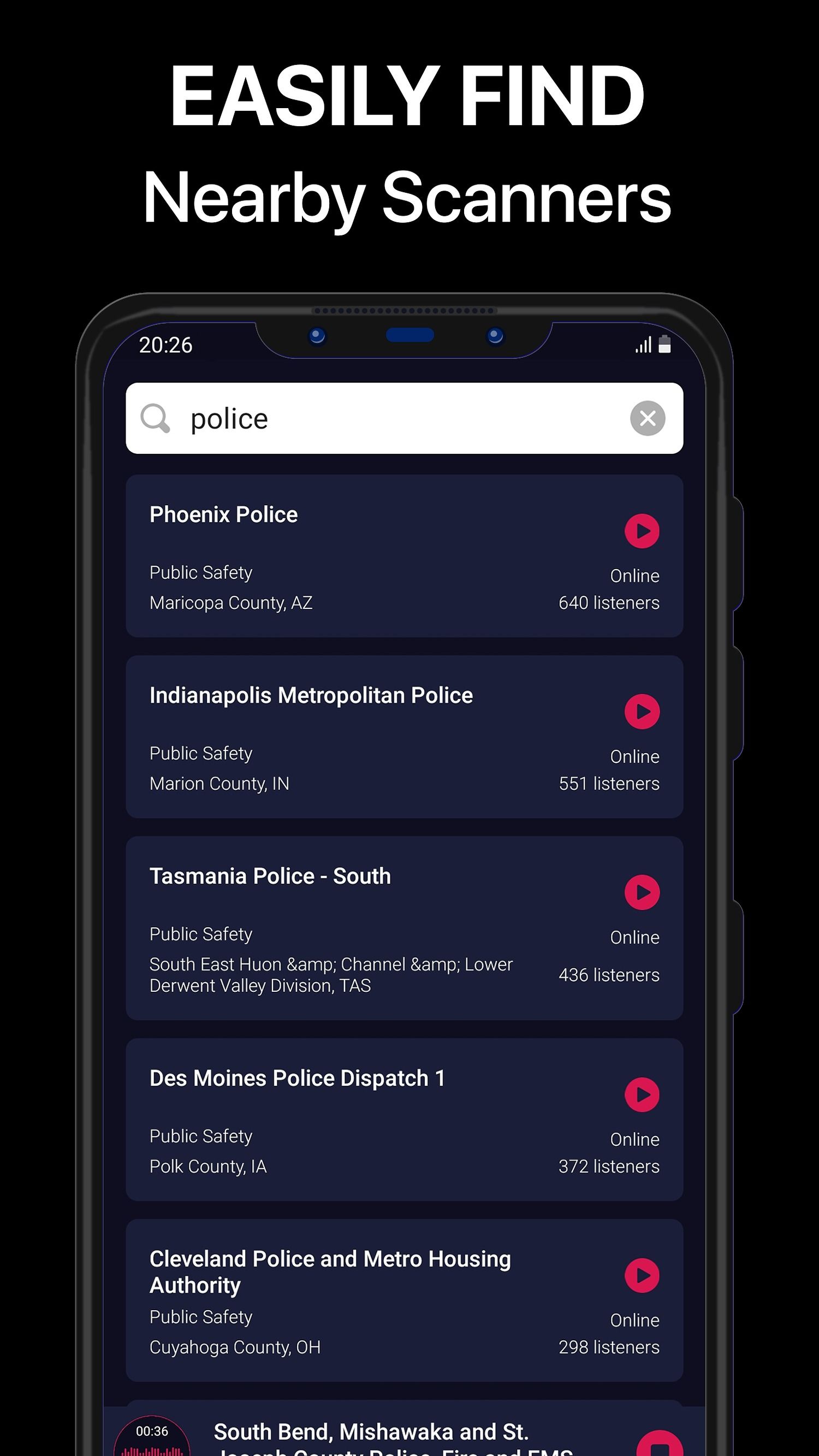 police scanner search
