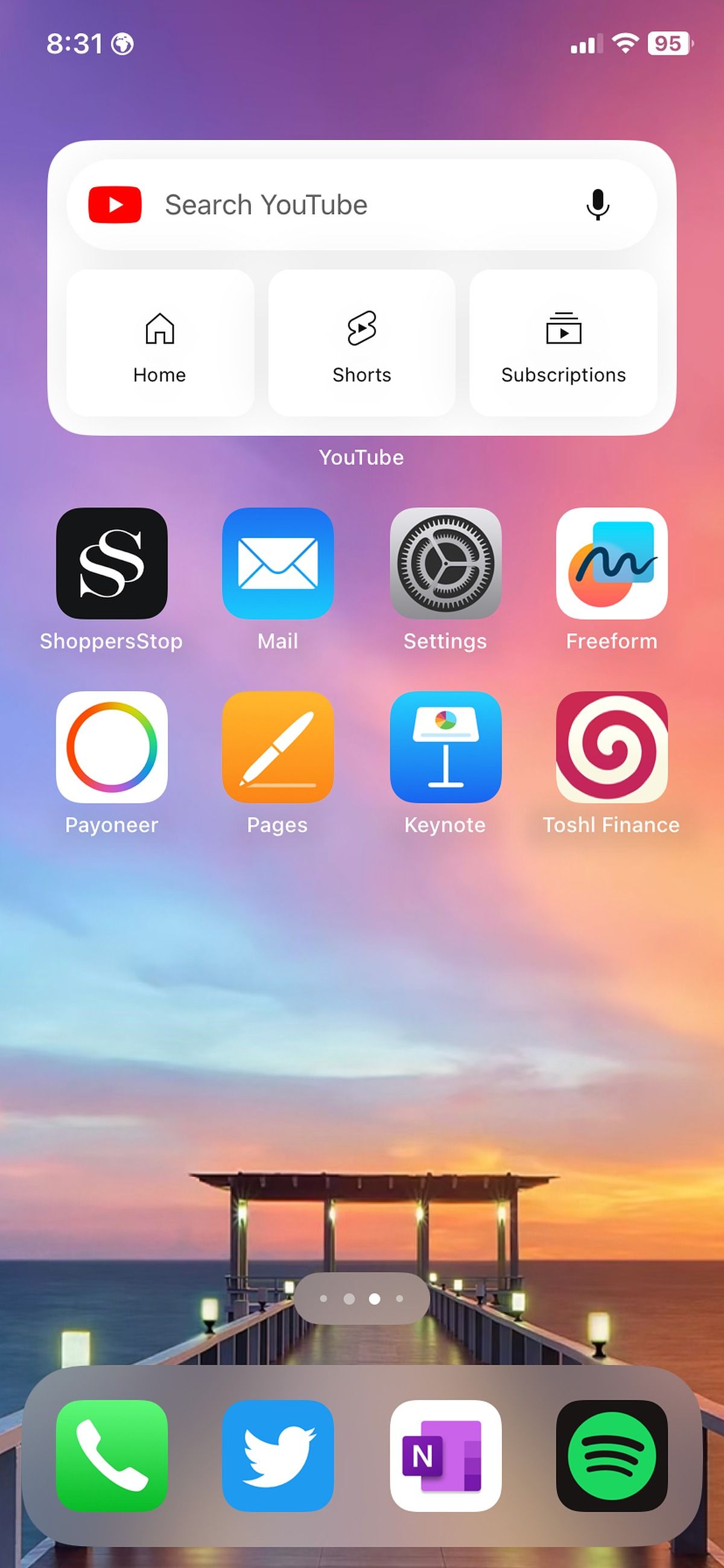widget youtube di iPhone
