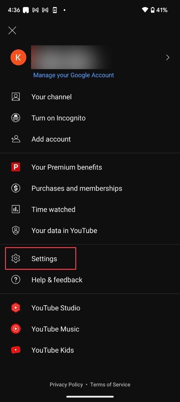 Youtube discount history settings