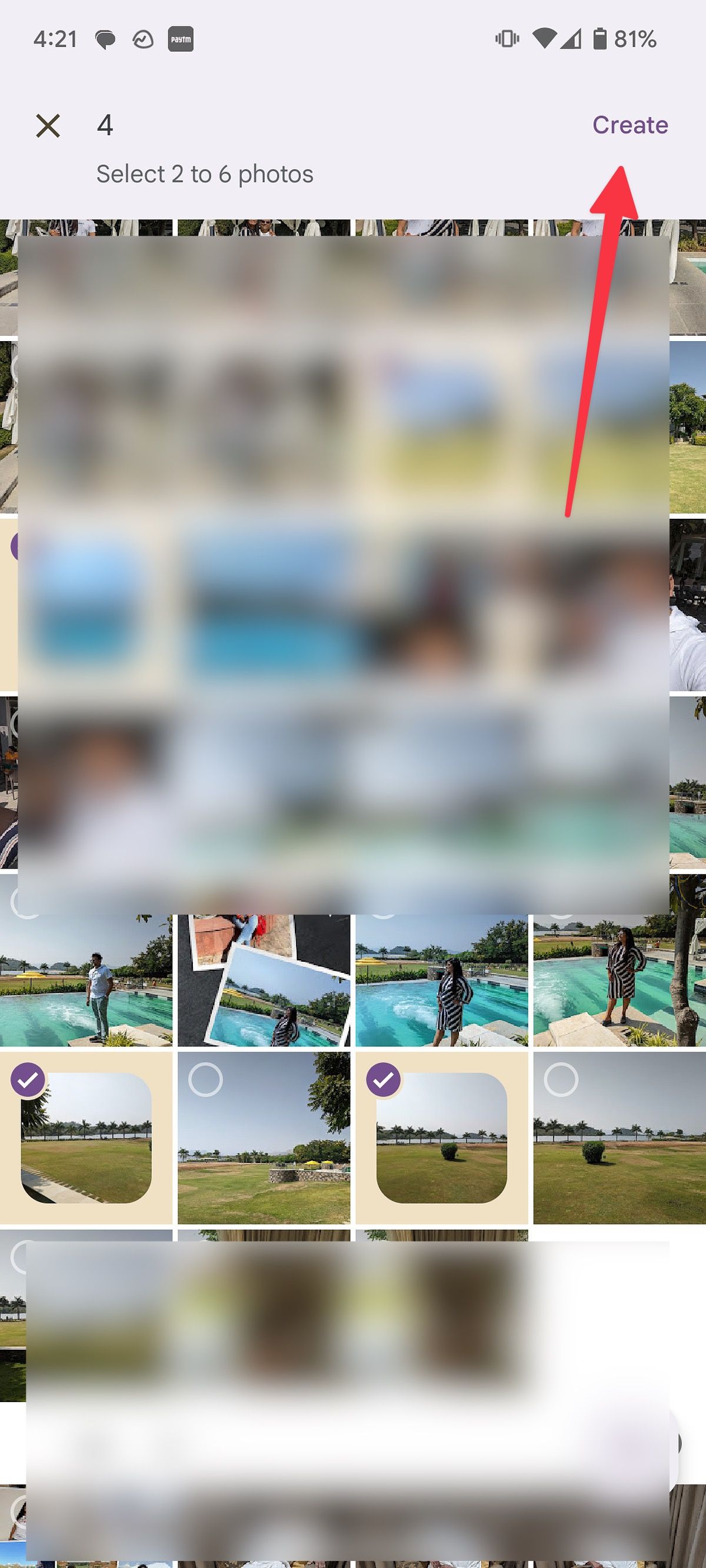 select photos in Google Photos