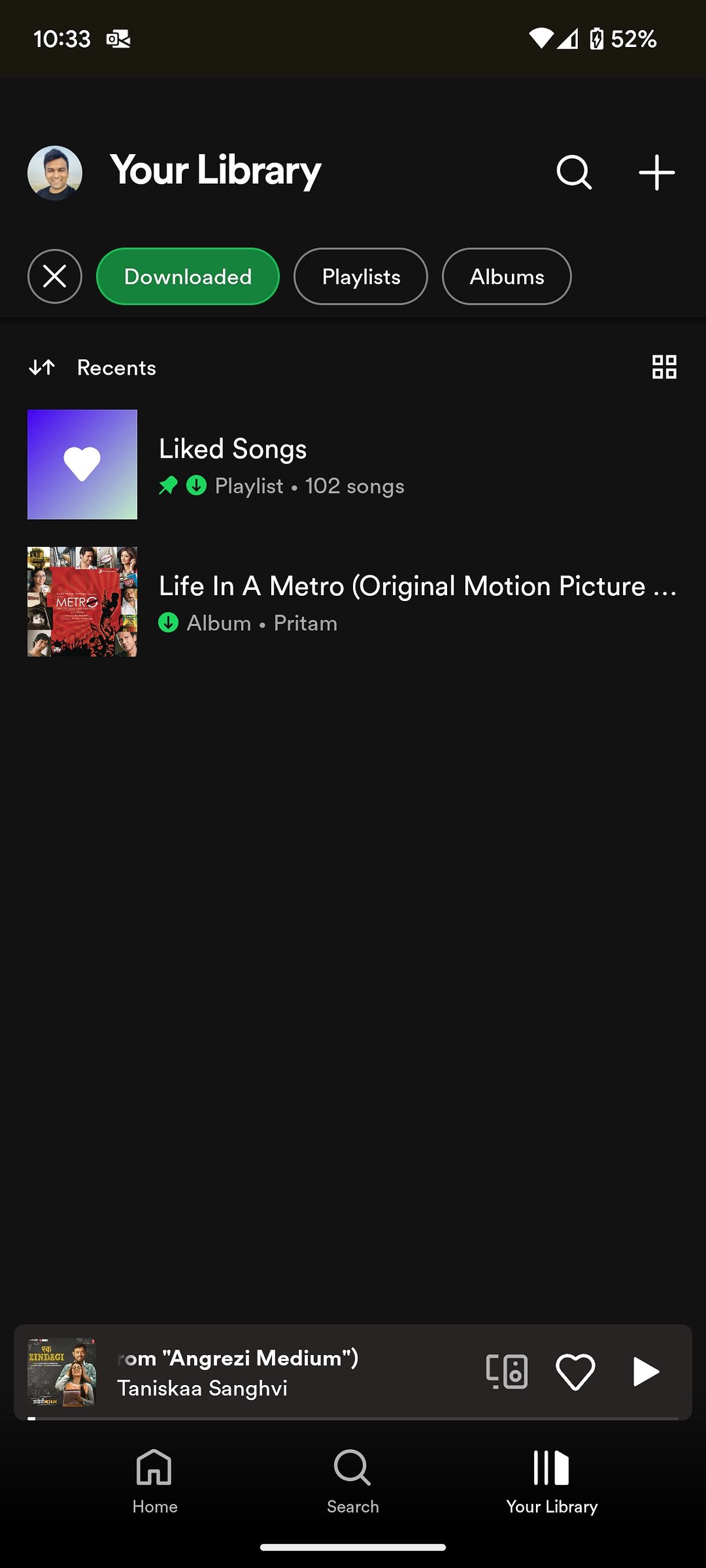 downloaded filter in spotify for android