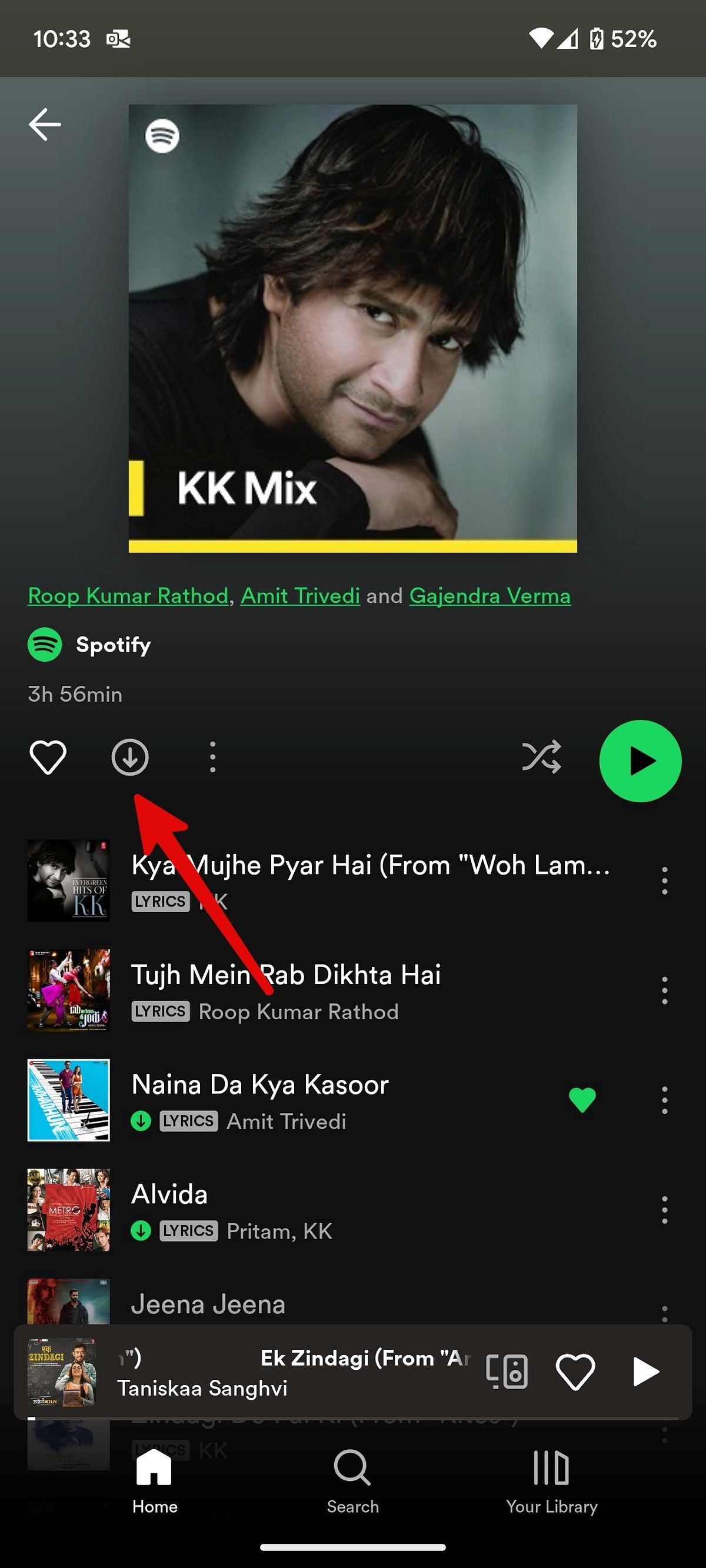 download spotify album on Android