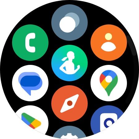 The app drawer of the Samsung Galaxy Watch 4