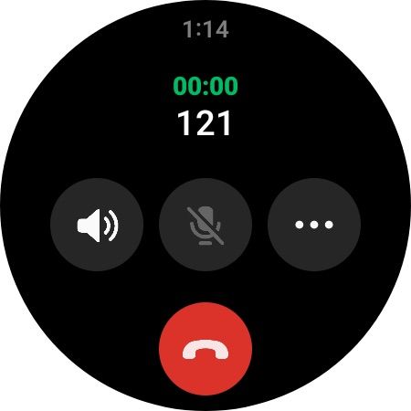 Call screen on Samsung Galaxy Watch 4