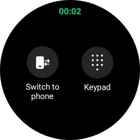 Switch to the phone option on the Samsung Galaxy Watch 4