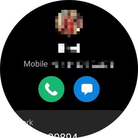 Contacts app on Samsung Galaxy Watch 4