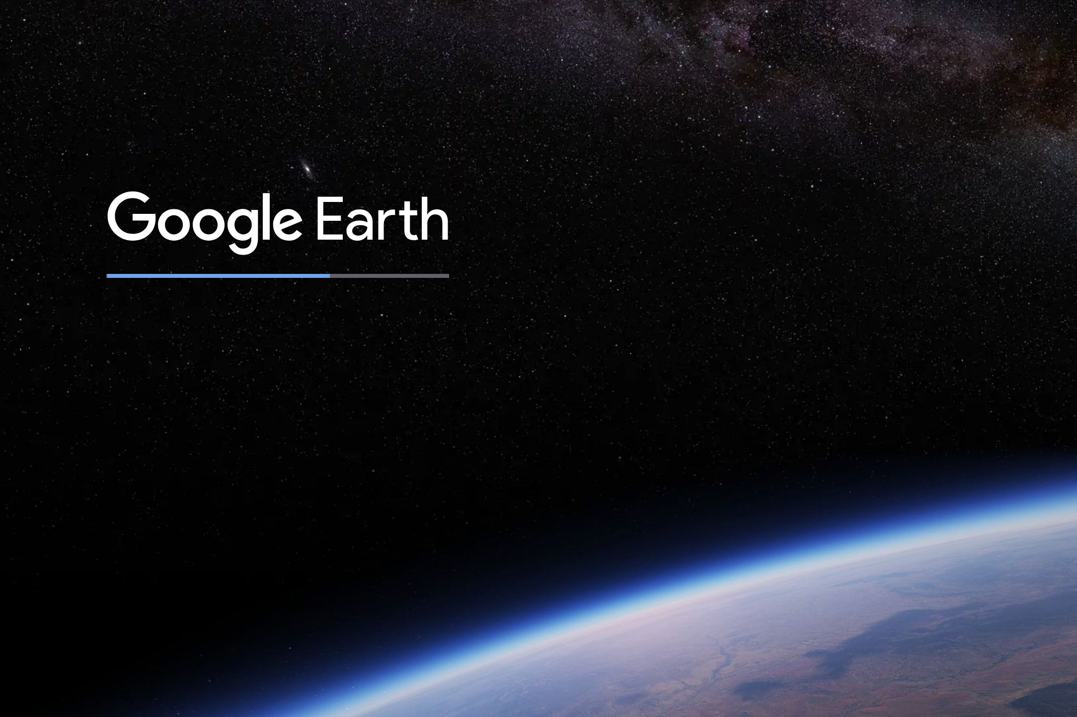 Google Earth Pro logo set in outerspace with earth backdrop