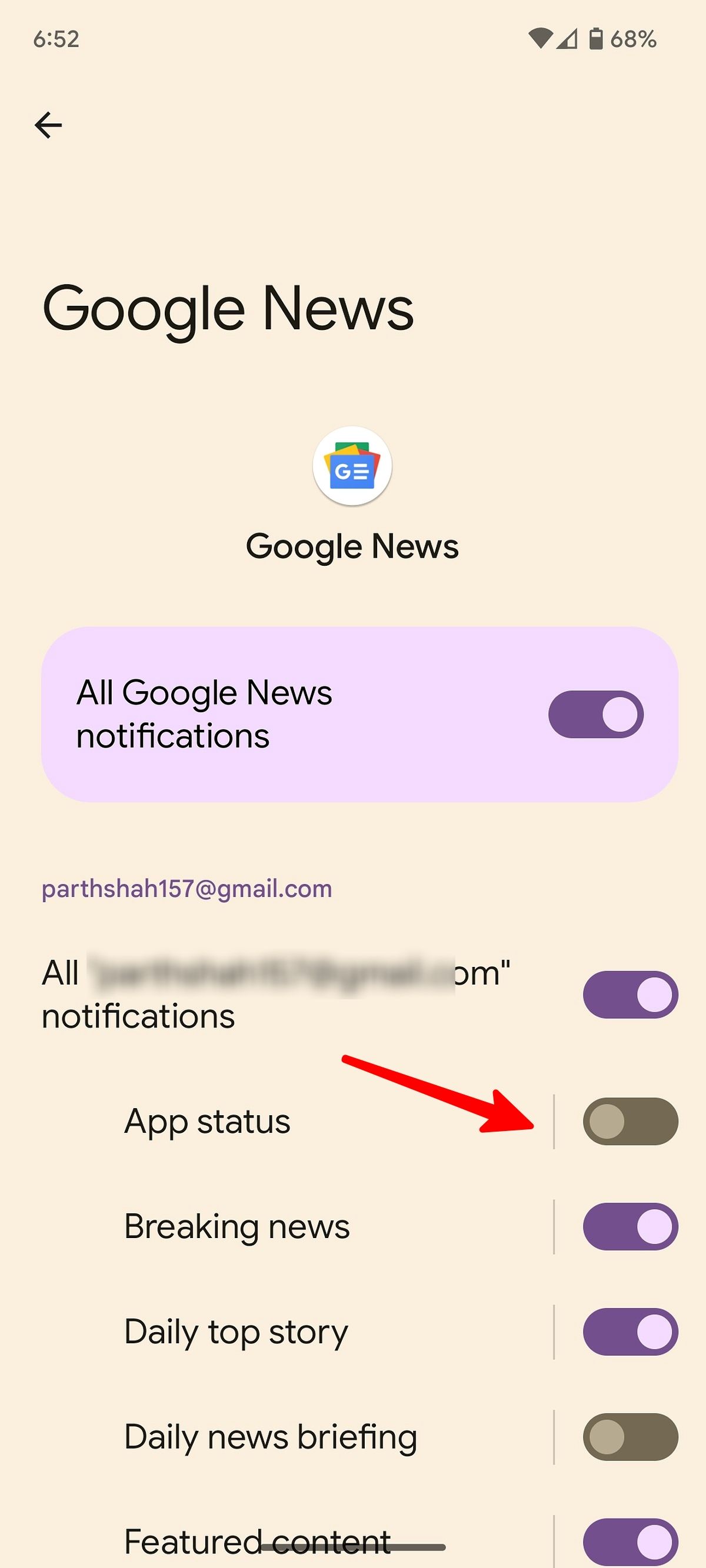 disable google news notifications