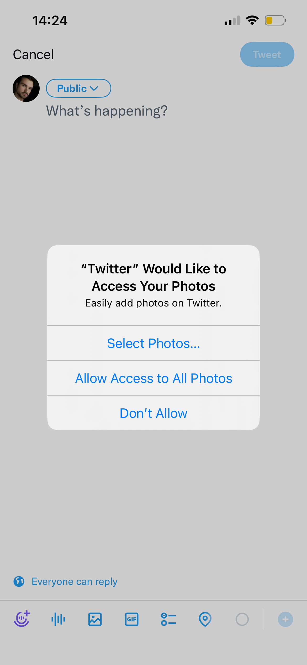 iOS media access options