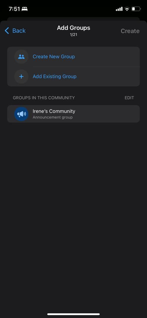WhatsApp community add groups