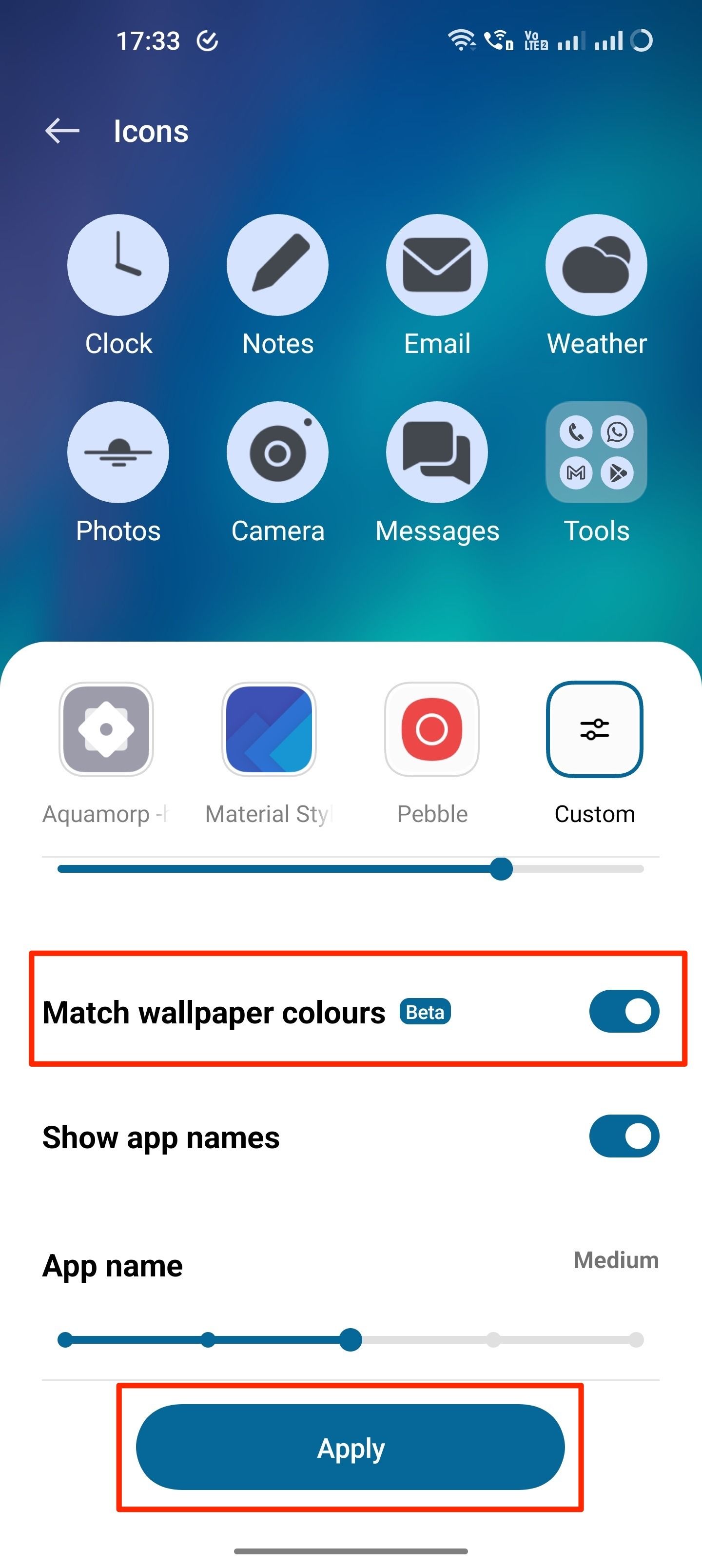 Opsi OnePlus 11 OxygenOS 13 untuk mengaktifkan ikon bertema di Android 13