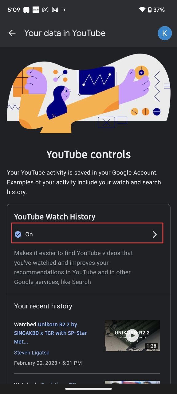 How to find youtube watch history hot sale