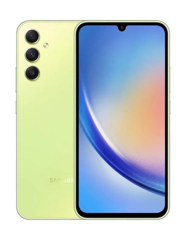 Leaked Samsung Galaxy A34 press render in neon