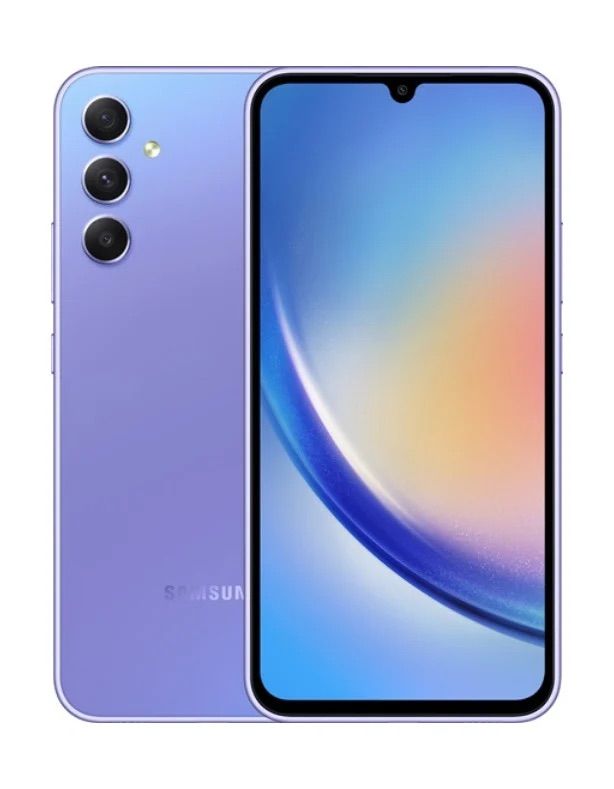 Leaked Samsung Galaxy A34 press render in purple