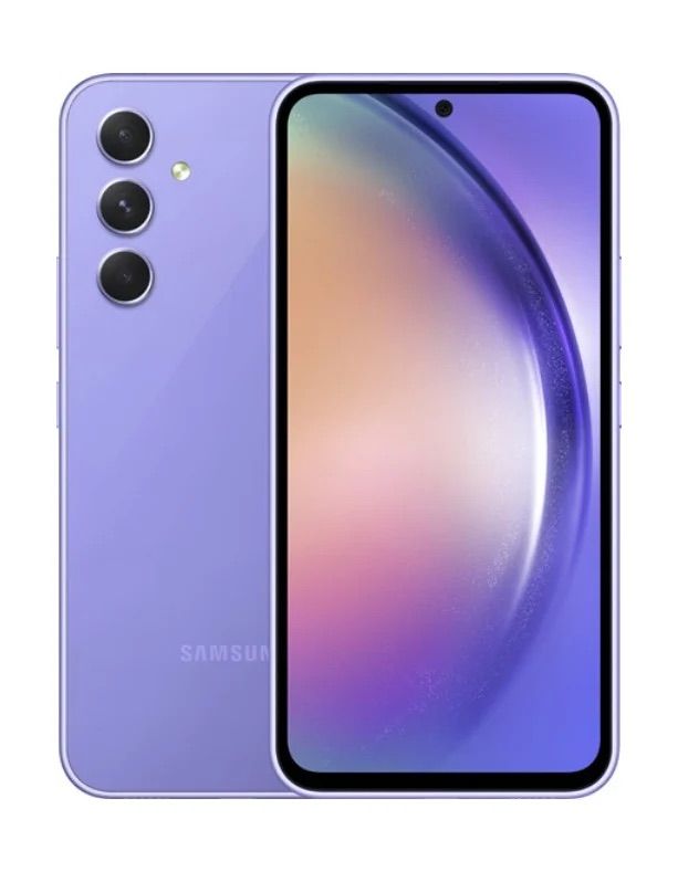 Leaked Samsung Galaxy A54 press render in purple