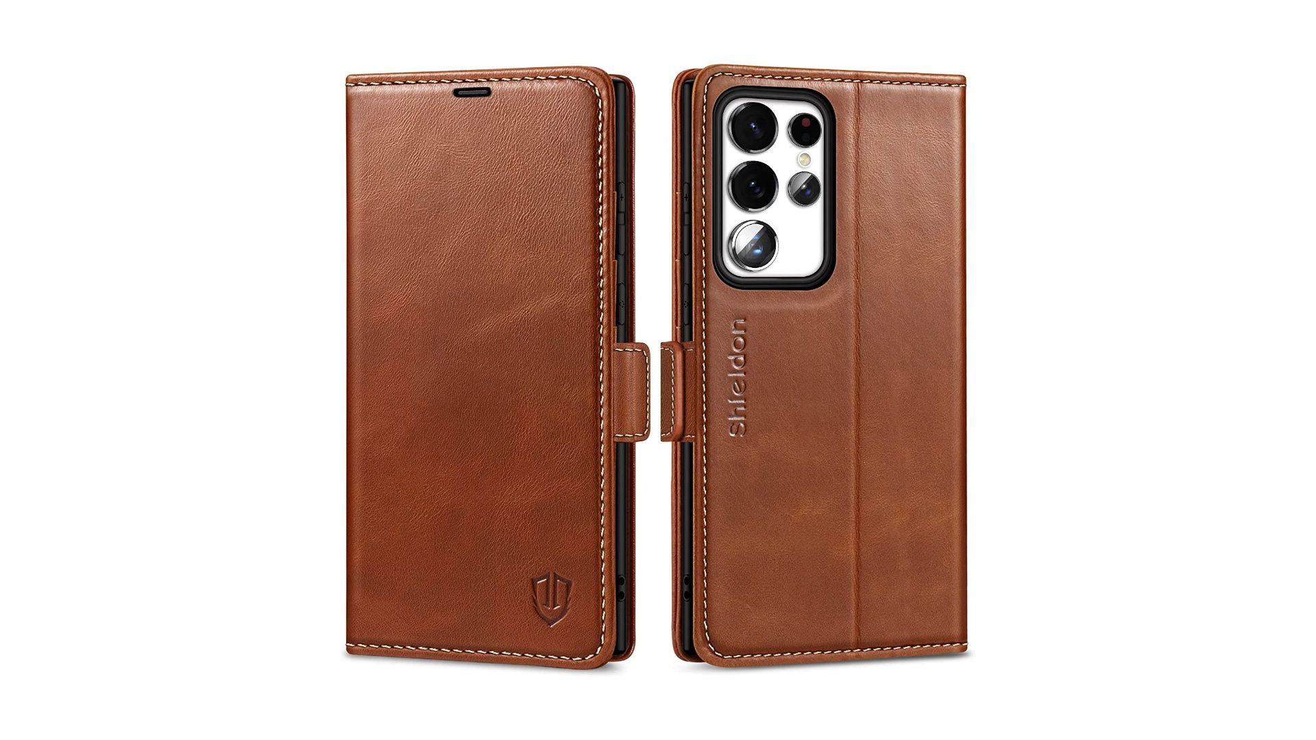 shieldon leather wallet case for s23 ultra