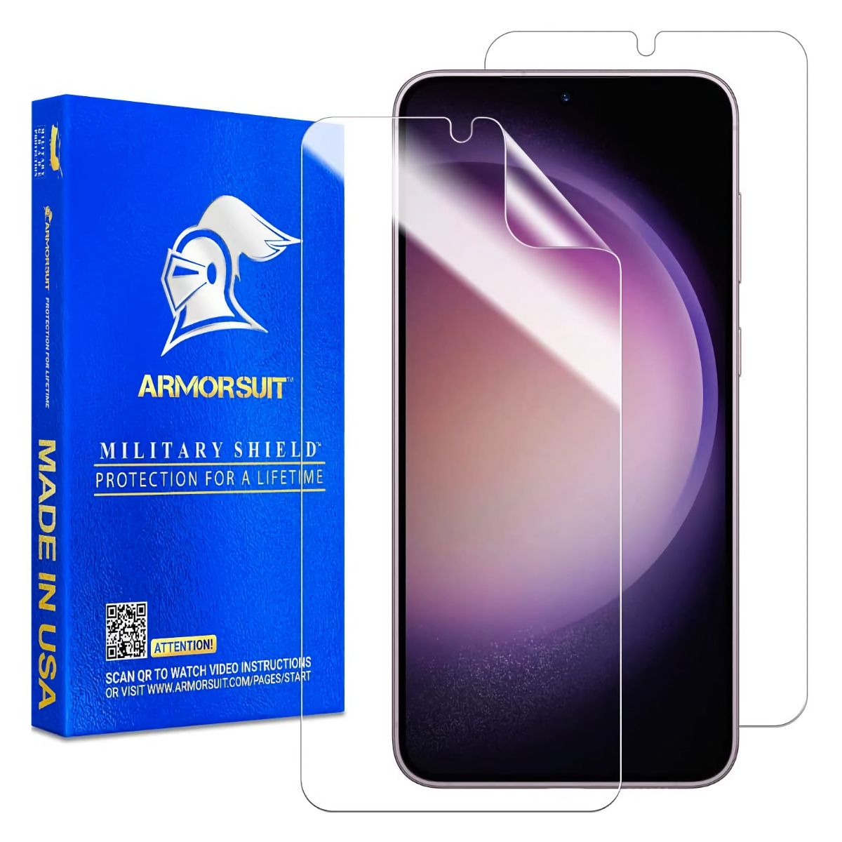 ArmorSuit MilitaryShield screen protector for Galaxy S23 Plus.